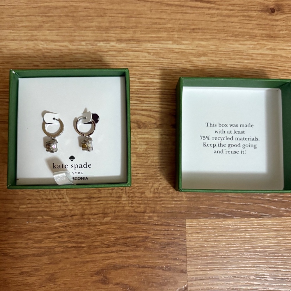 NIB Kate Spade New York Dazzle Drop Huggies Earrings